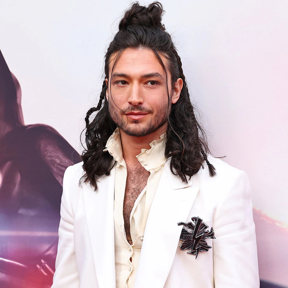 Ezra Miller Makes Shock Pink Carpet Return at Cannes Ezra Miller Makes Shock Pink Carpet Return at Cannes