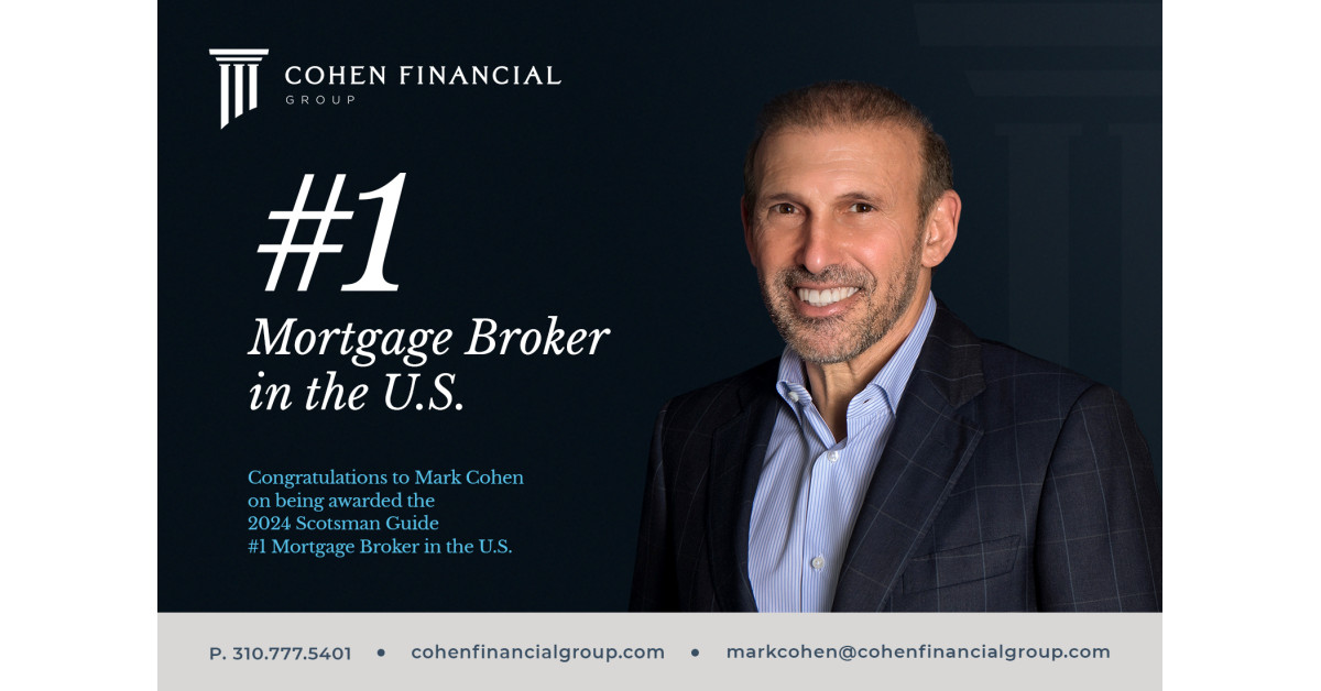 Mark Cohen from Cohen Financial Group has been recognized as the top mortgage broker in the United States by the prestigious Scotsman Guide. Mark Cohen from Cohen Financial Group has been recognized as the top mortgage broker in the United States by the prestigious Scotsman Guide.