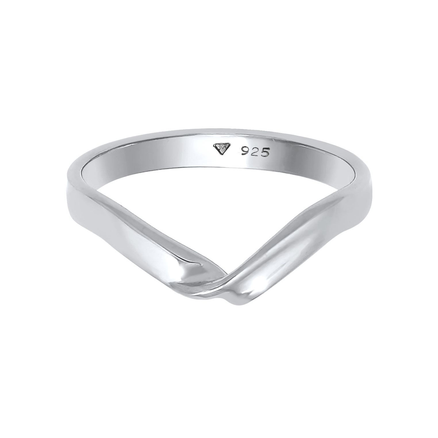 Ring Gedreht Wickelring V Form Trend Basic 925er Silber Ring Gedreht Wickelring V Form Trend Basic 925er Silber