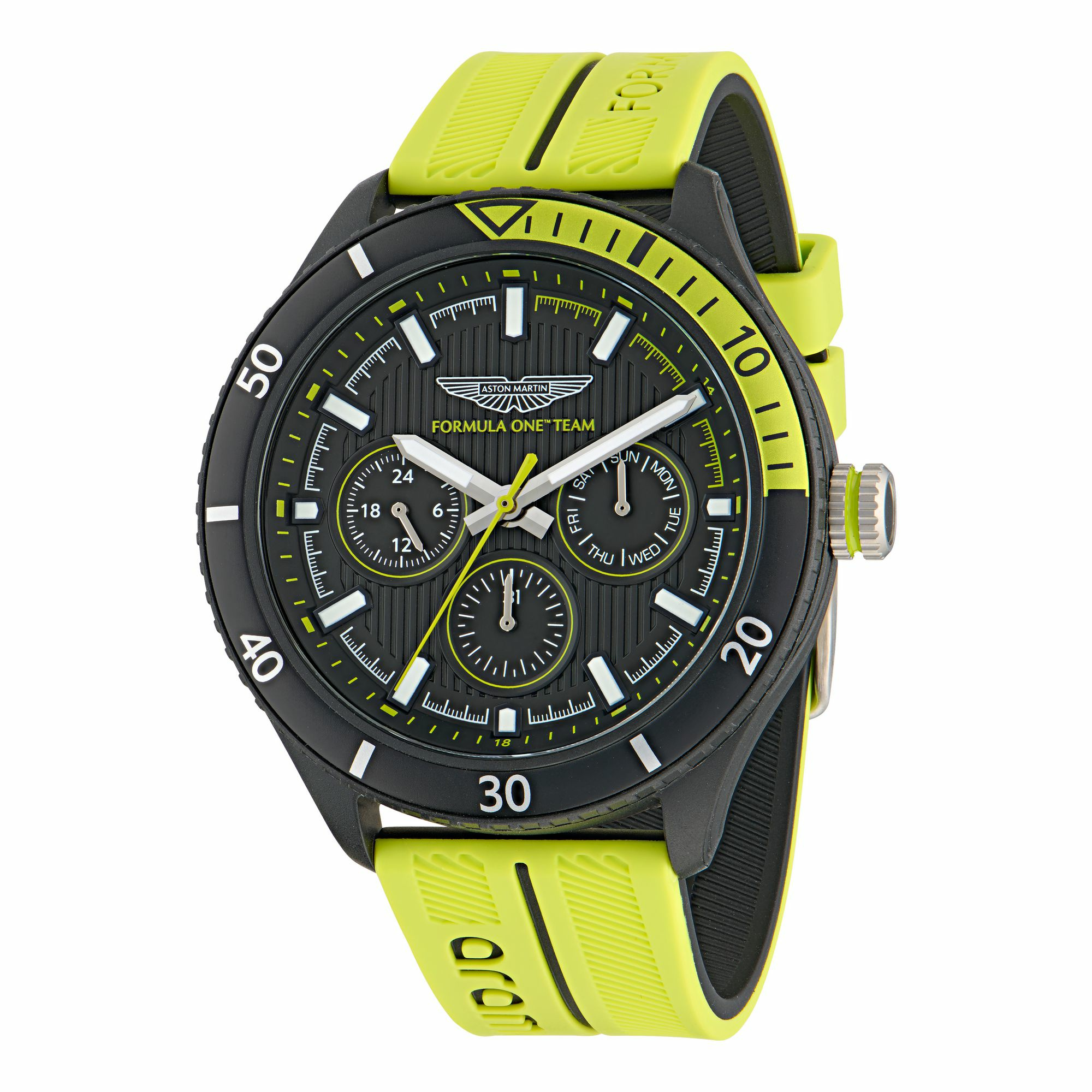 Aston Martin Herren uhr Formula 1 Quartz 46 mm Schwarz Silikon MTFP1F502 – Bild 3