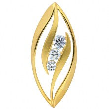 Damen 585 Gold Anhänger mit Zirkonia Damen 585 Gold Anhänger mit Zirkonia