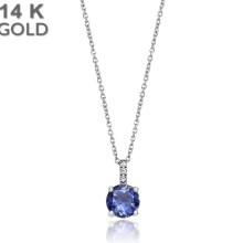 Collier 14ct.Weißgold Diamanten/Iolith Collier 14ct.Weißgold Diamanten/Iolith