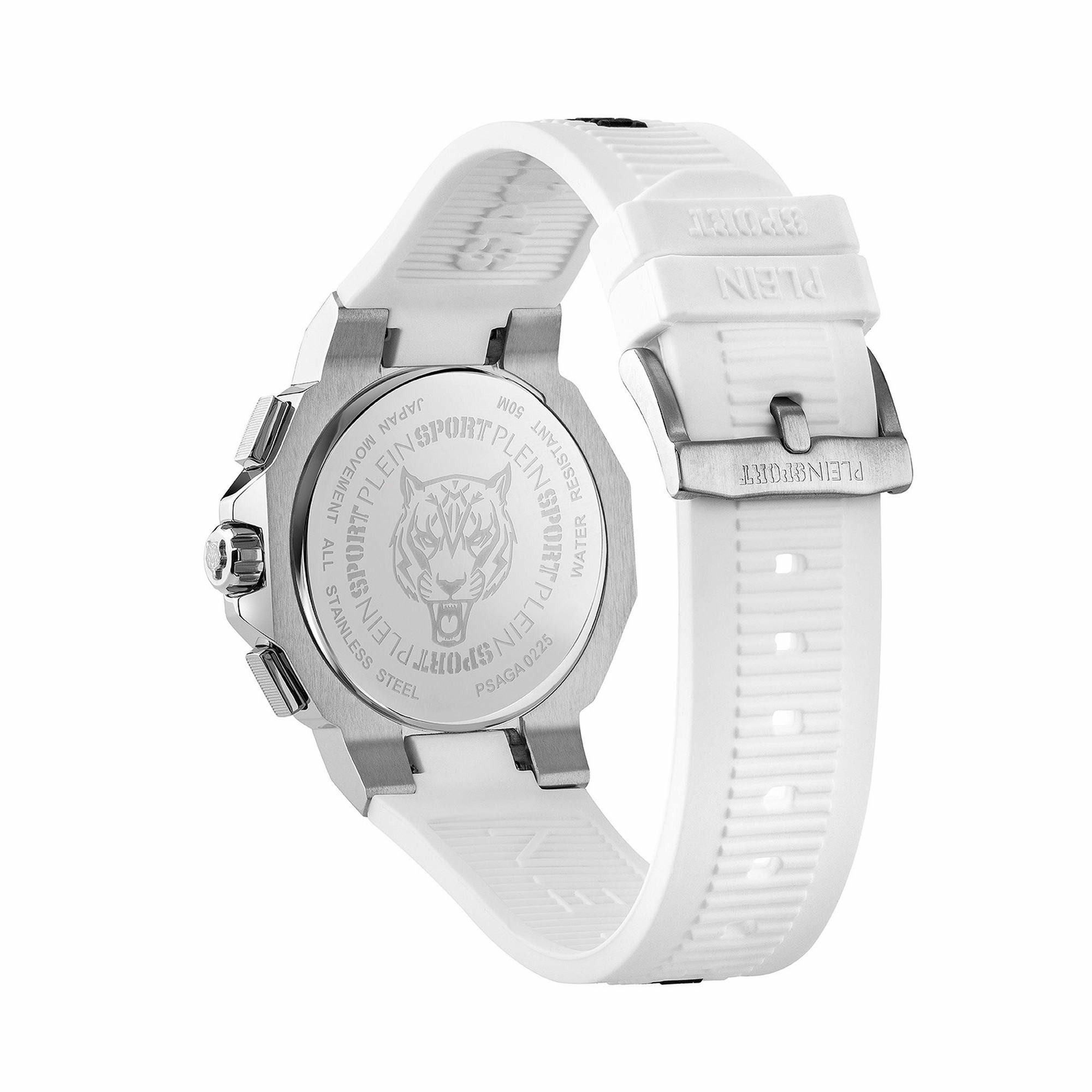 Plein Sport Titan Herren Chronograph PSAGA0225 Silber‑Weiß 46 mm – Bild 3