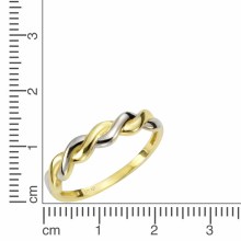 Fascination by Ellen K. 375 Gelbgold zweifarbig geschwungen Ring 41679100477534 Fascination by Ellen K. 375 Gelbgold zweifarbig geschwungen Ring 41679100477534