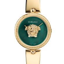 Versace Armbanduhr Damen Palazzo 34 Goldfarben Grün VECQ03425 Versace Armbanduhr Damen Palazzo 34 Goldfarben Grün VECQ03425