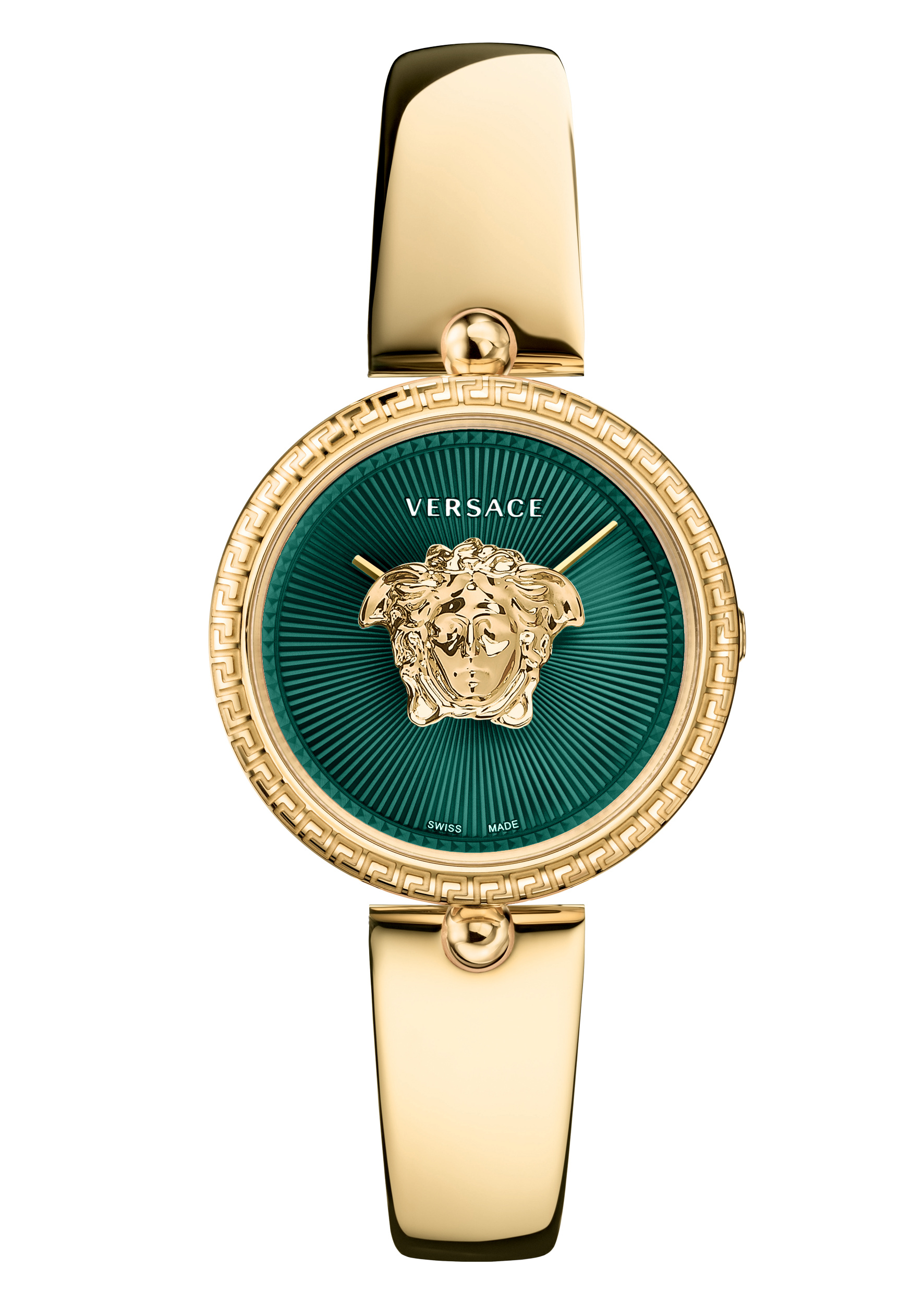 Versace Armbanduhr Damen Palazzo 34 Goldfarben Grün VECQ03425 Versace Armbanduhr Damen Palazzo 34 Goldfarben Grün VECQ03425