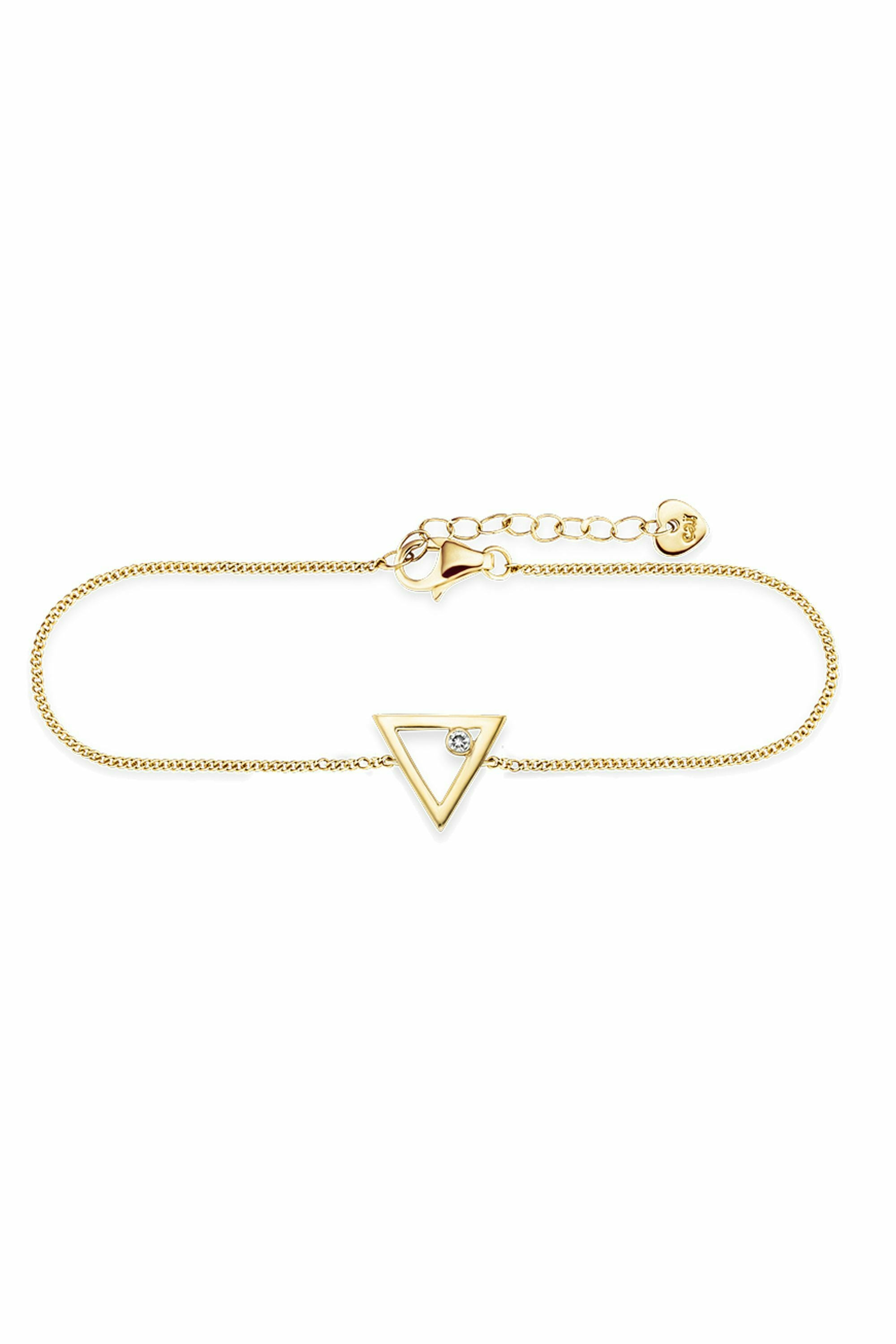 Armband 925 Sterling Silber gelb vergoldet Zirkonia Dreieck 41178866024542 – Bild 2