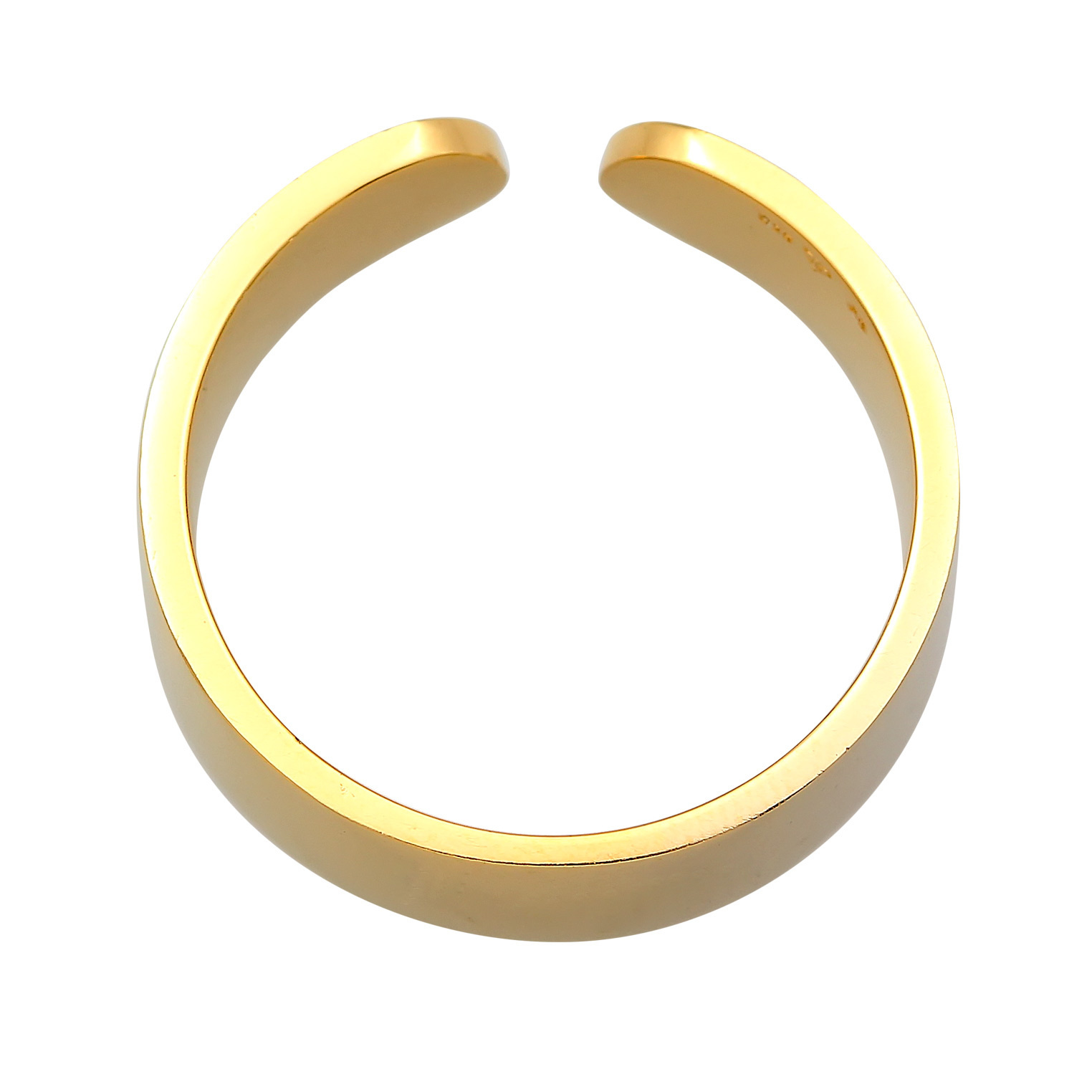 Ring Bandring Klares Design Offen 925 Silber – Bild 2