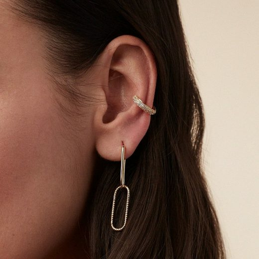 Xenox Damen Ohrklemme Sunrise mit Zirkonia Steinen Gold XS2285G – Bild 3