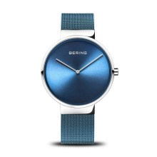 BERING Unisex Armbanduhr Classic silberfarben glänzend Edelstahl Armband und Sap... BERING Unisex Armbanduhr Classic silberfarben glänzend Edelstahl Armband und Sap...