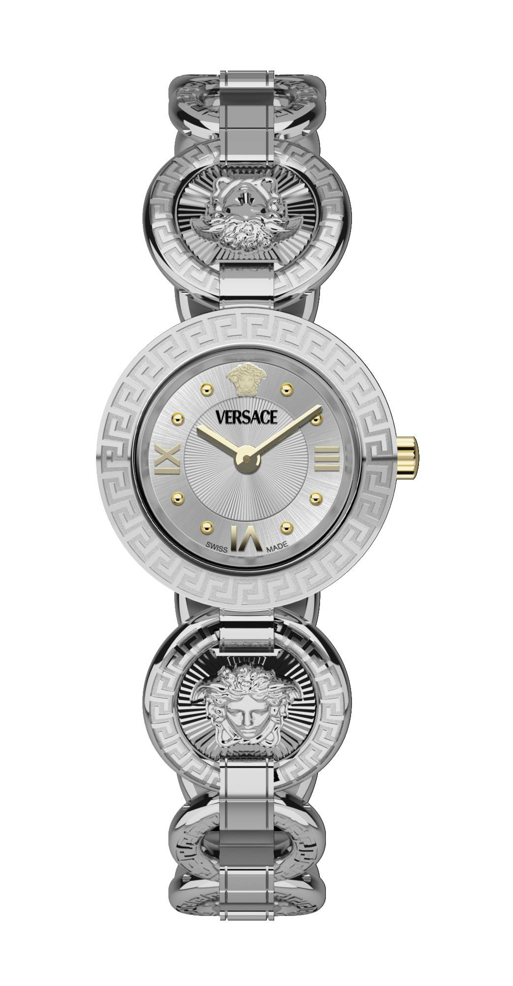 Versace Damen Armbanduhr Greca Jewel Silber/Gold VEWCA0124 Versace Damen Armbanduhr Greca Jewel Silber/Gold VEWCA0124