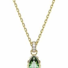 Swarovski Damen Halskette mit Tropfen grün Anhänger Gold 5648751 Swarovski Damen Halskette mit Tropfen grün Anhänger Gold 5648751