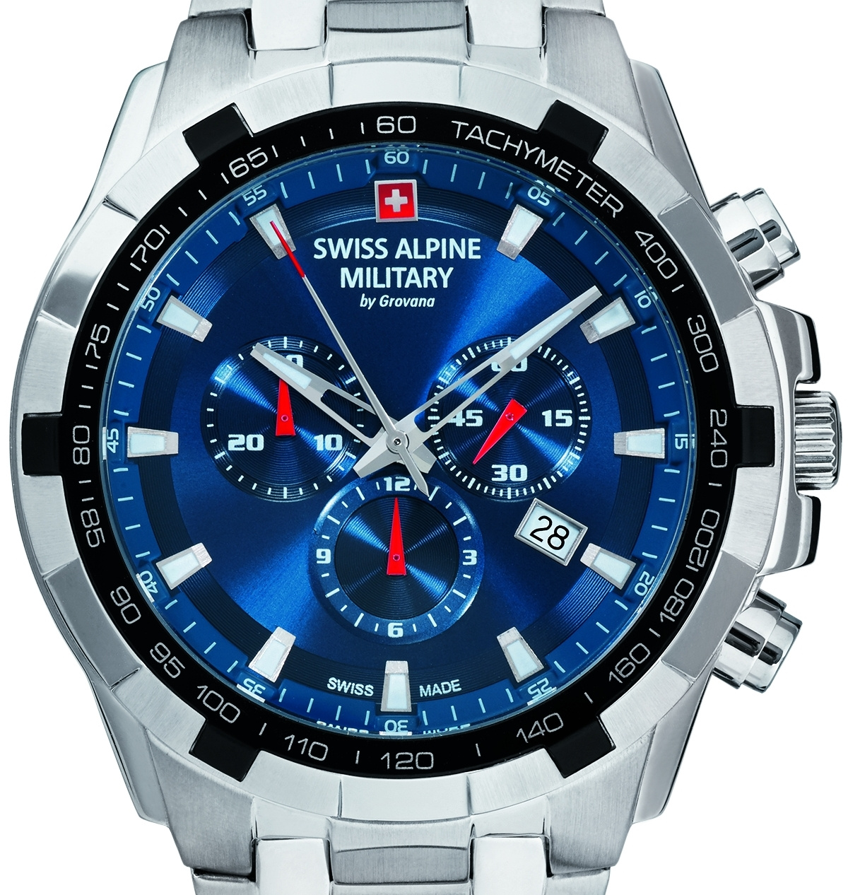 Swiss Alpine Military Herren Armbanduhr Chronograph 10 Atm 46 mm 7043.9235 – Bild 3