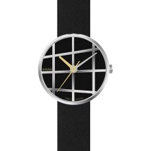 Walter Gropius Damenuhr Window Deluxe mit Lederband Schwarz WG 012-02Z Walter Gropius Damenuhr Window Deluxe mit Lederband Schwarz WG 012-02Z