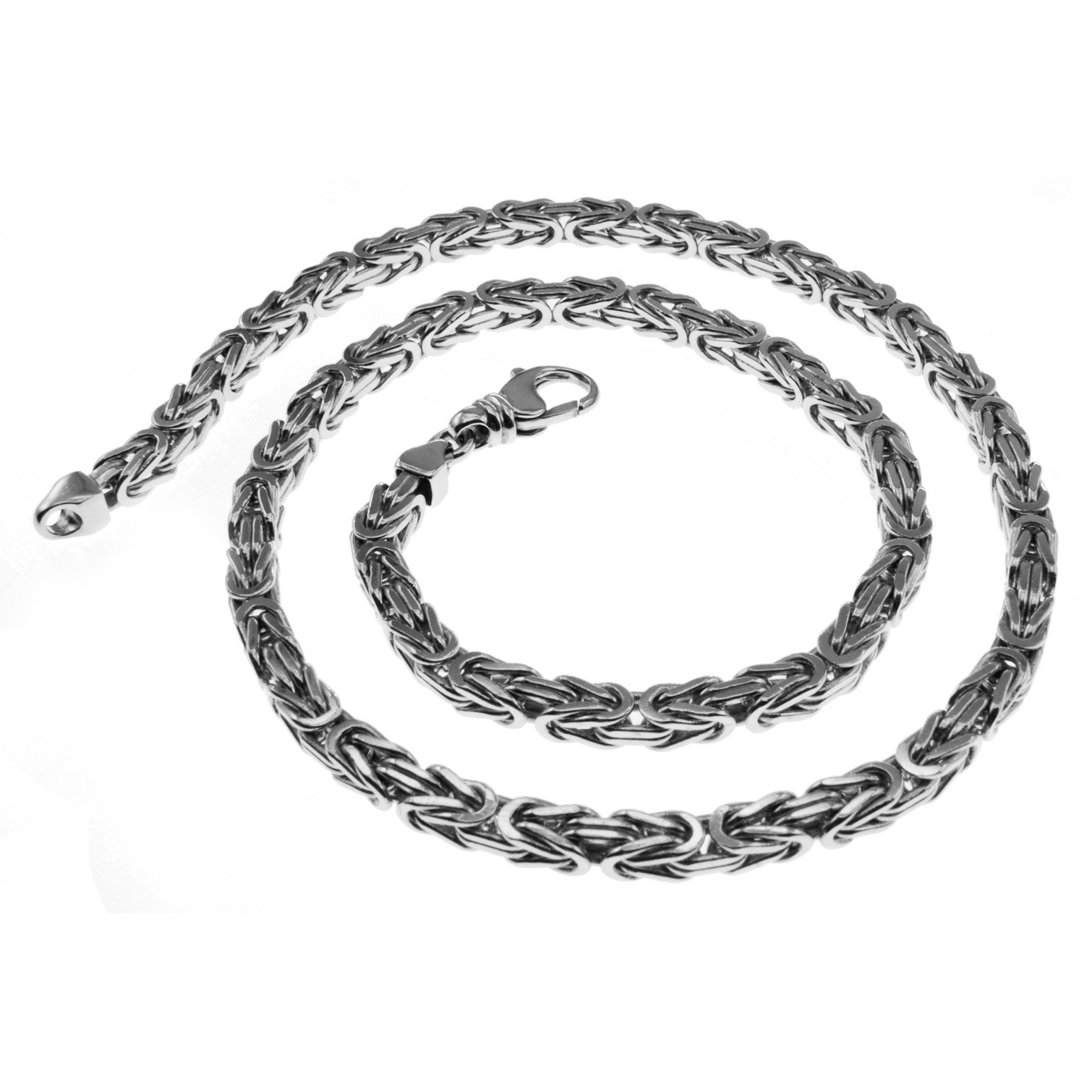 5mm Königskette 70cm - 750 Gold Weißgold – Bild 2