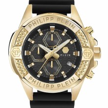 Philipp Plein Herrenuhr The $kull Chrono Schwarz/Gold PWWFA0225 Philipp Plein Herrenuhr The $kull Chrono Schwarz/Gold PWWFA0225
