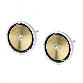 Ernstes Design Damen Ohrstecker mit Brillanten Bicolor E498 Ernstes Design Damen Ohrstecker mit Brillanten Bicolor E498