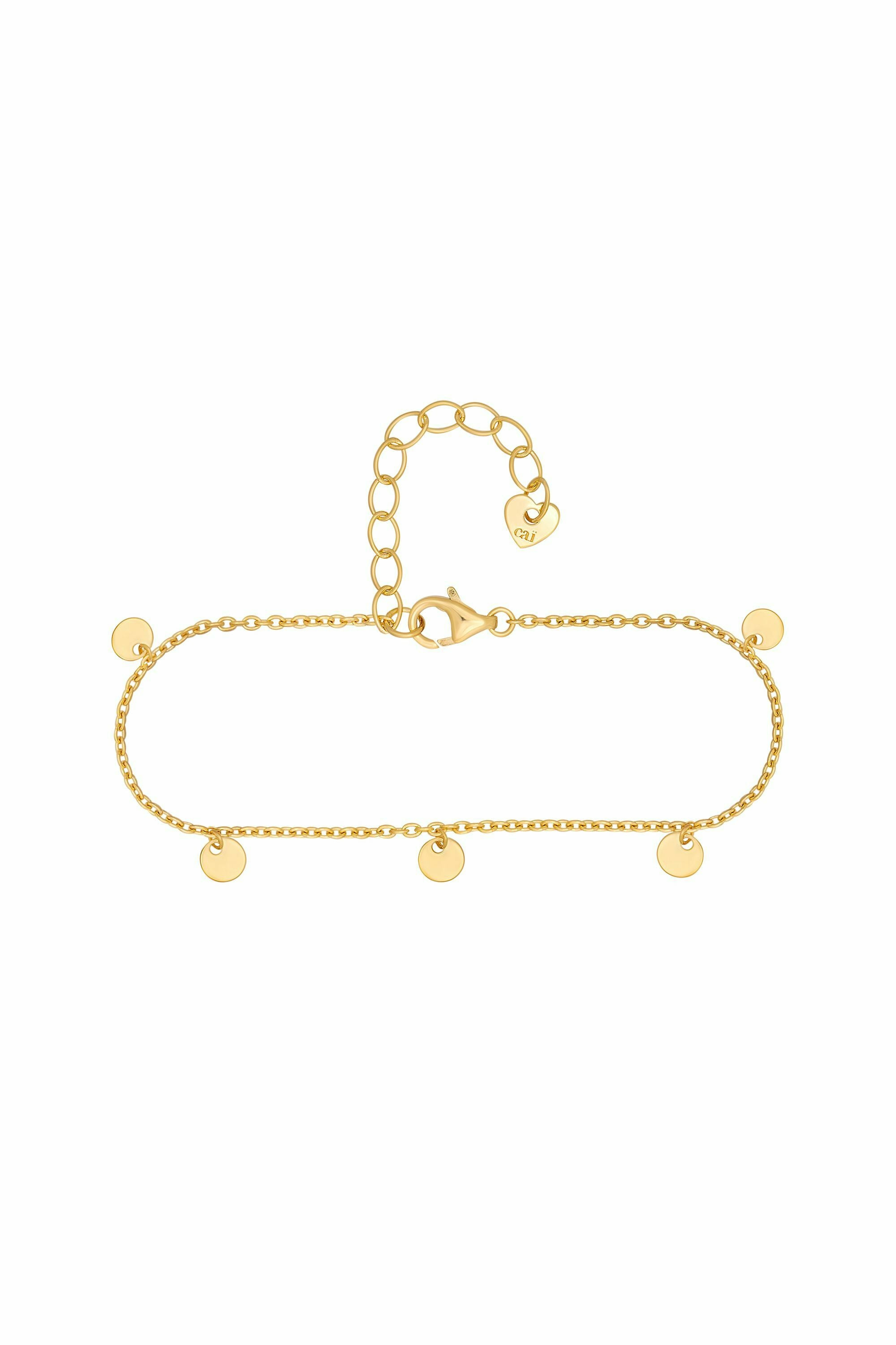 Armband 925 Silber vergoldet Anhänger Plättchen 41184955695198