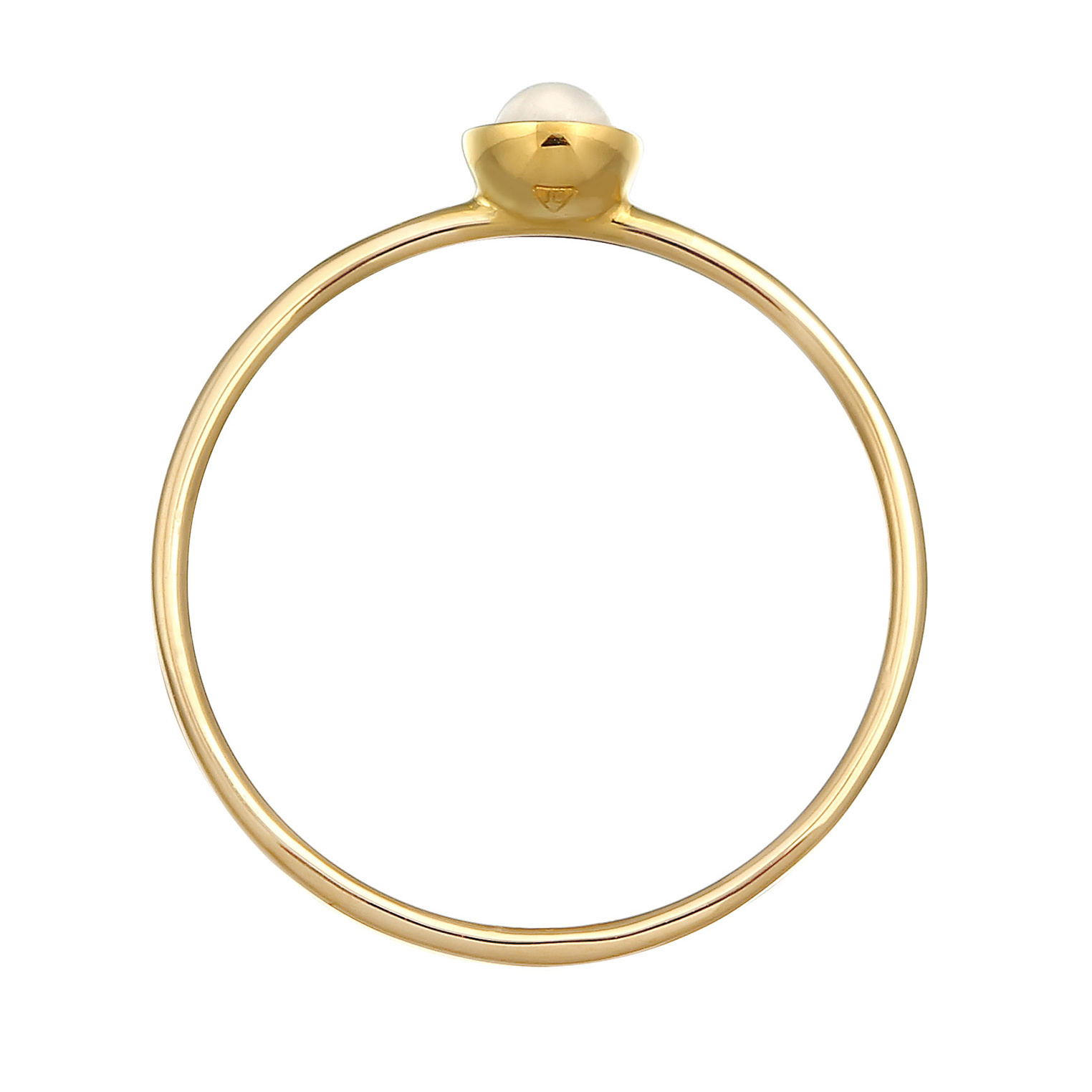 Ring Solitär Rosa Quarz Edelstein 375 Gelbgold – Bild 2