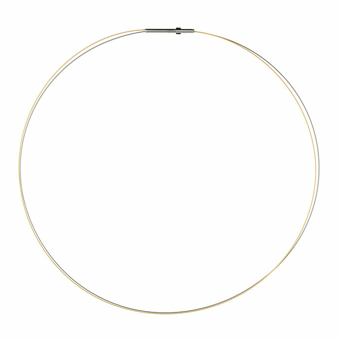 Ernstes Design Damen Collier 2-Fach Drahtseil 50cm Bicolor DS2C-BI-50 – Bild 3