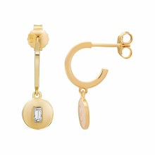 Creole 925 Sterling Silber gelb vergoldet Boho Zirkonia Anhänger 41185176092766 Creole 925 Sterling Silber gelb vergoldet Boho Zirkonia Anhänger 41185176092766