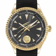 Plein Sport Herren Uhr LINEMAN PS5BA0324 Gelbgold Schwarz Silikon 45 mm Plein Sport Herren Uhr LINEMAN PS5BA0324 Gelbgold Schwarz Silikon 45 mm