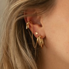 Creole 925 Silber vergoldet Triple Design mit Zirkonia 41185105739870 Creole 925 Silber vergoldet Triple Design mit Zirkonia 41185105739870