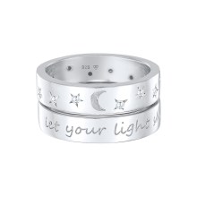 Ring Mond Stern - Let Your Light Shine 925 Silber Ring Mond Stern - Let Your Light Shine 925 Silber