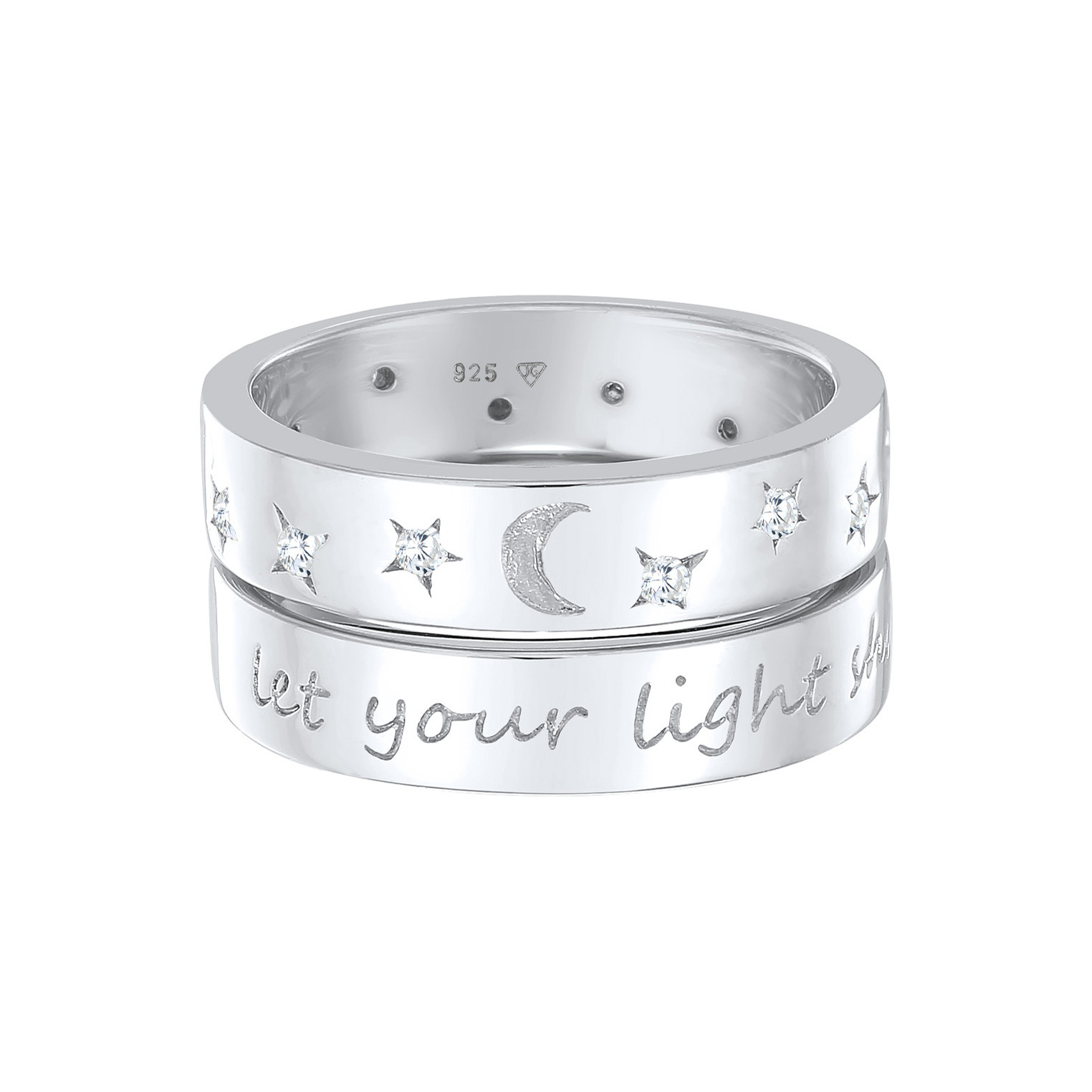 Ring Mond Stern - Let Your Light Shine 925 Silber Ring Mond Stern - Let Your Light Shine 925 Silber
