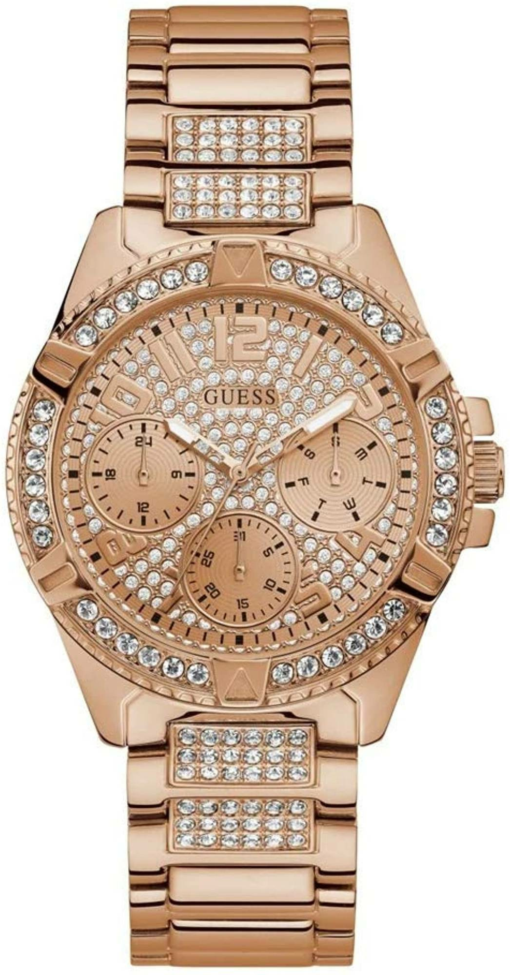 Guess Damen Armbanduhr Multifunktionsuhr Lady Frontier Roségold 40 mm W1156L3 Guess Damen Armbanduhr Multifunktionsuhr Lady Frontier Roségold 40 mm W1156L3