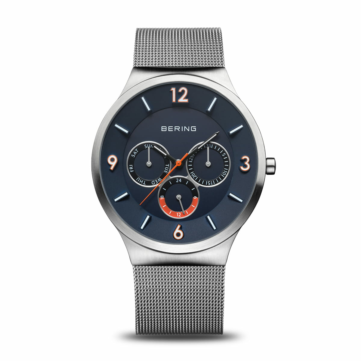 Bering Herren Armbanduhr Classic 41 mm Armband Milanaise silber 33441-007 Bering Herren Armbanduhr Classic 41 mm Armband Milanaise silber 33441-007