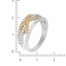 Zeeme Silver Silber 925 zweifarbig mit Unendlichkeits-Motiv Ring 41677804470366 Zeeme Silver Silber 925 zweifarbig mit Unendlichkeits-Motiv Ring 41677804470366