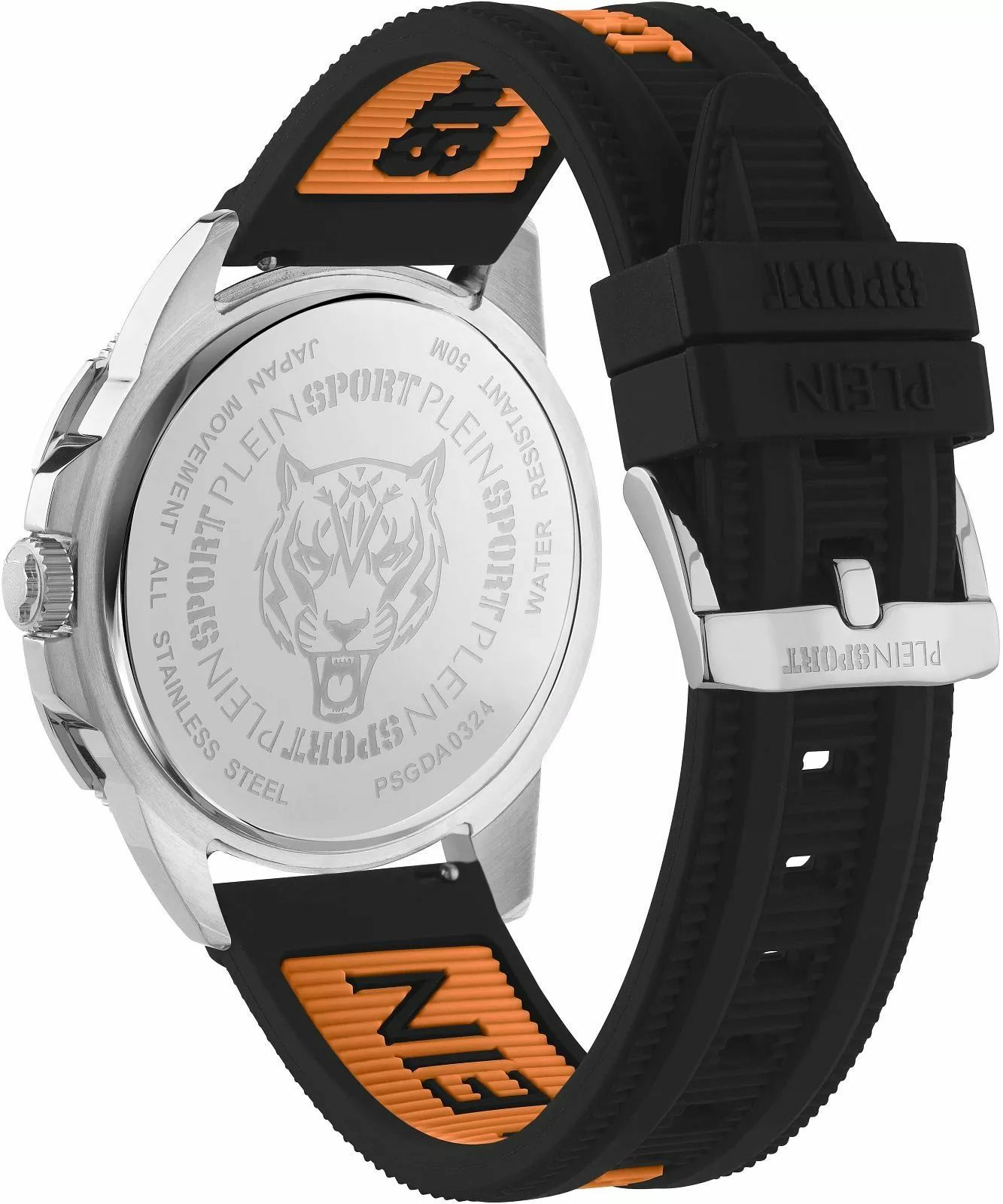 Plein Sport Herren Uhr Rampage PSGDA0324 Schwarz/Orange Silikon 44 mm – Bild 3