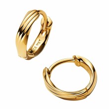 Pandora Damen-Ohrringe Huggies Gedreht Goldfarben 263871C00 Pandora Damen-Ohrringe Huggies Gedreht Goldfarben 263871C00