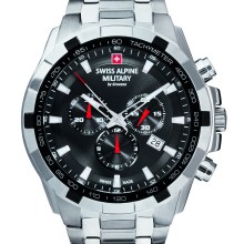 Swiss Alpine Military Herren Armbanduhr Chronograph Quarz 10ATM Swiss Made Star ... Swiss Alpine Military Herren Armbanduhr Chronograph Quarz 10ATM Swiss Made Star ...