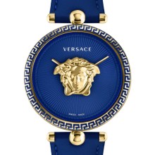 Versace Damen Armbanduhr PALAZZO 39 mm Leder Armband blau VECO021 22 Versace Damen Armbanduhr PALAZZO 39 mm Leder Armband blau VECO021 22
