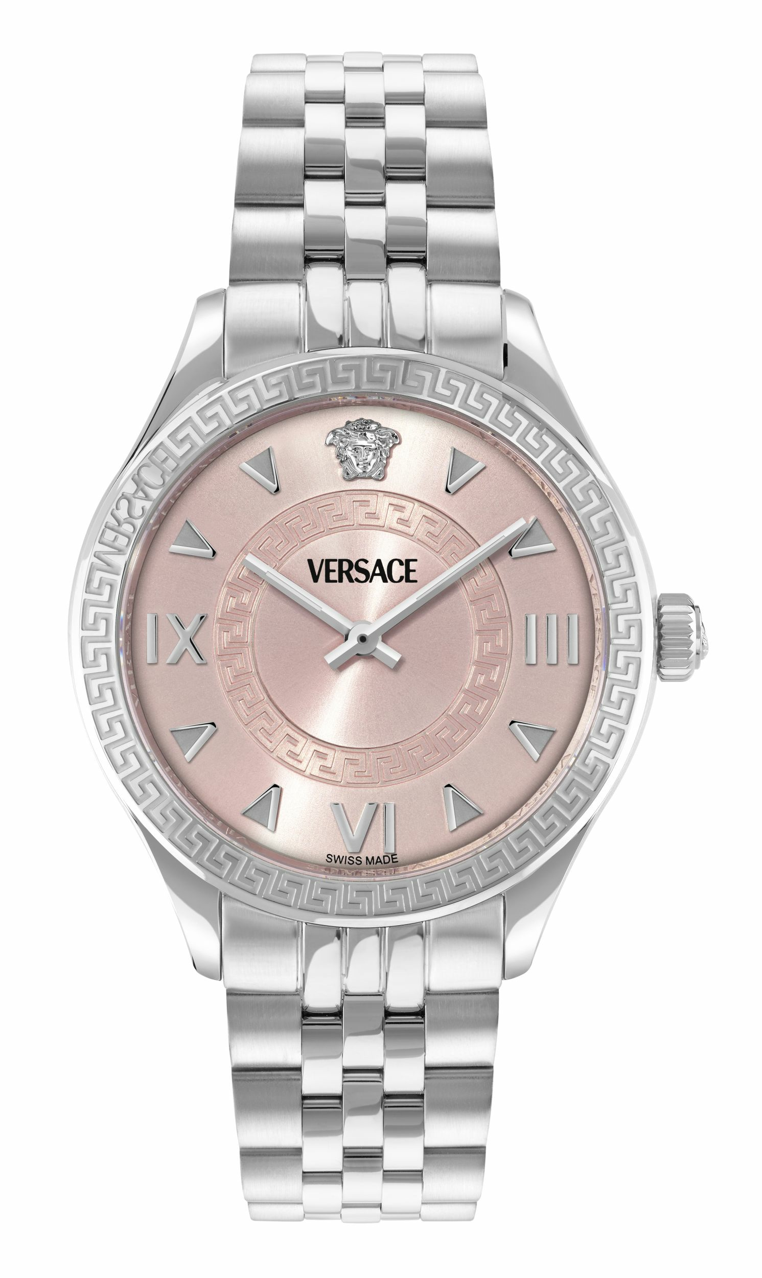 Versace Uhr Damen Hellenyium Lady Silber Rosé Zifferblatt 35 mm VE2S00825 Versace Uhr Damen Hellenyium Lady Silber Rosé Zifferblatt 35 mm VE2S00825