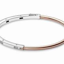 Pandora Damen Pave Armreif 17,5cm Bicolor 582740C01-2 Pandora Damen Pave Armreif 17,5cm Bicolor 582740C01-2