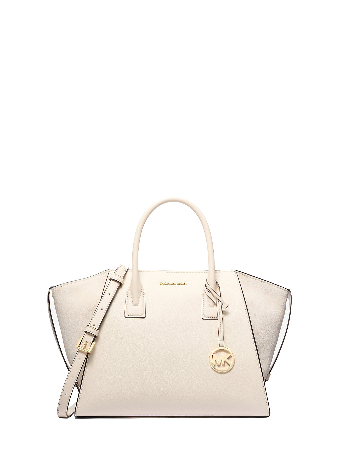 Michael Kors Handtasche Damen Avril Large Leather and Suede Satchel LT CREAM 35F... Michael Kors Handtasche Damen Avril Large Leather and Suede Satchel LT CREAM 35F...