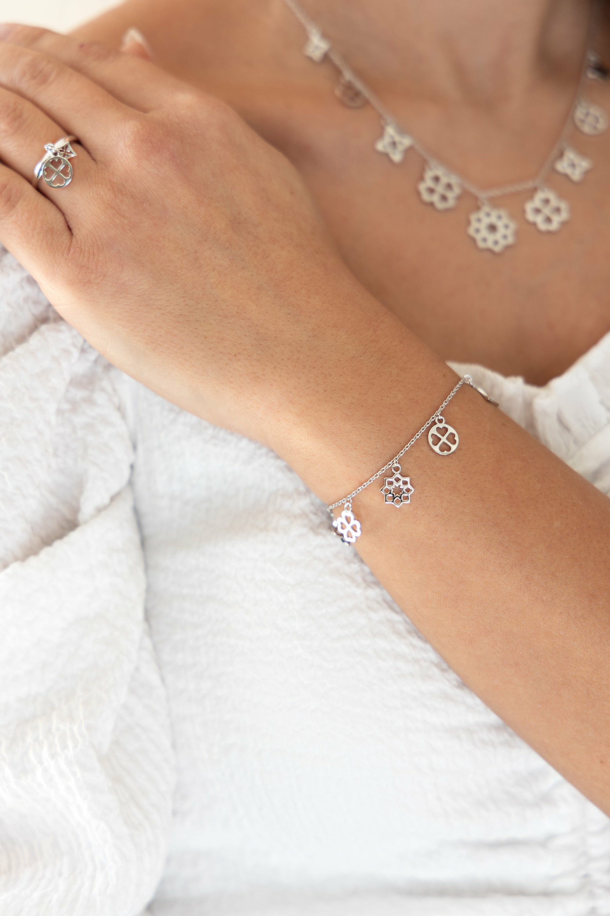 Armband 925 Silber rhodiniert Anhänger 41184993804382 – Bild 2