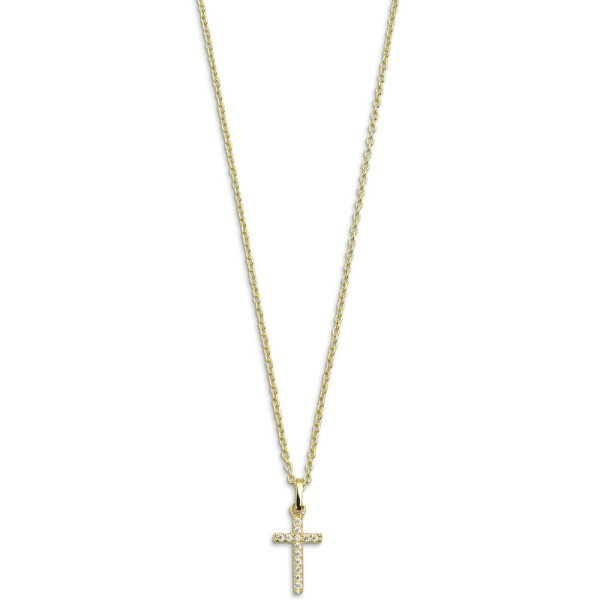 Xenox Damen Halskette mit Kreuz Anhänger mit Zirkonia Gold XS3522GK Xenox Damen Halskette mit Kreuz Anhänger mit Zirkonia Gold XS3522GK