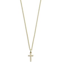 Xenox Damen Halskette mit Kreuz Anhänger mit Zirkonia Gold XS3522GK Xenox Damen Halskette mit Kreuz Anhänger mit Zirkonia Gold XS3522GK