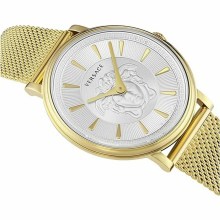 Versace Damen Armbanduhr V CIRCLE Medusa gold, weiß 38 mm VE8102419 Versace Damen Armbanduhr V CIRCLE Medusa gold, weiß 38 mm VE8102419