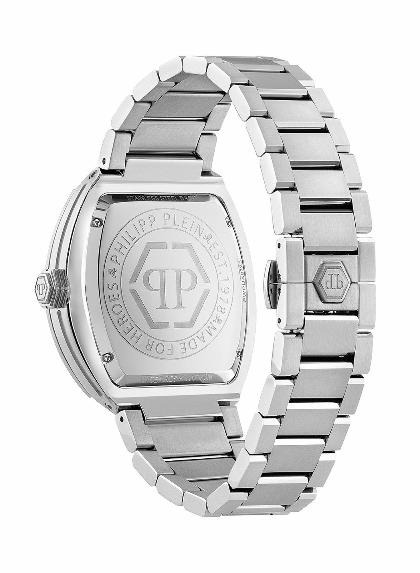 Philipp Plein Herrenuhr The Hexagon Phantom silber schwarz PWPUA0725 – Bild 3