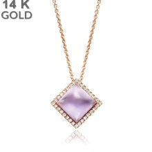 Collier 14ct.Roségold Diamanten/Amethyst Collier 14ct.Roségold Diamanten/Amethyst