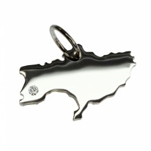 Ukraine Anhänger mit Brillant 0,015ct am Wunschort 925 Silber Ukraine Anhänger mit Brillant 0,015ct am Wunschort 925 Silber