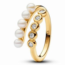 Pandora Damenring  Zuchtperlen & Steine Größe 56 Gelbgold 163146C01-56 Pandora Damenring  Zuchtperlen & Steine Größe 56 Gelbgold 163146C01-56