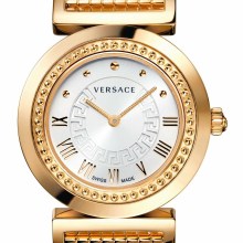 Versace Vanity Damenuhr Gold Stahlgehäuse Silber Zifferblatt 34mm P5Q80D001 S080 Versace Vanity Damenuhr Gold Stahlgehäuse Silber Zifferblatt 34mm P5Q80D001 S080