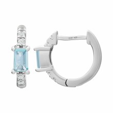 Creole 925 Sterling Silber mit Zirkonia und Aquamarin 41185175765086 Creole 925 Sterling Silber mit Zirkonia und Aquamarin 41185175765086