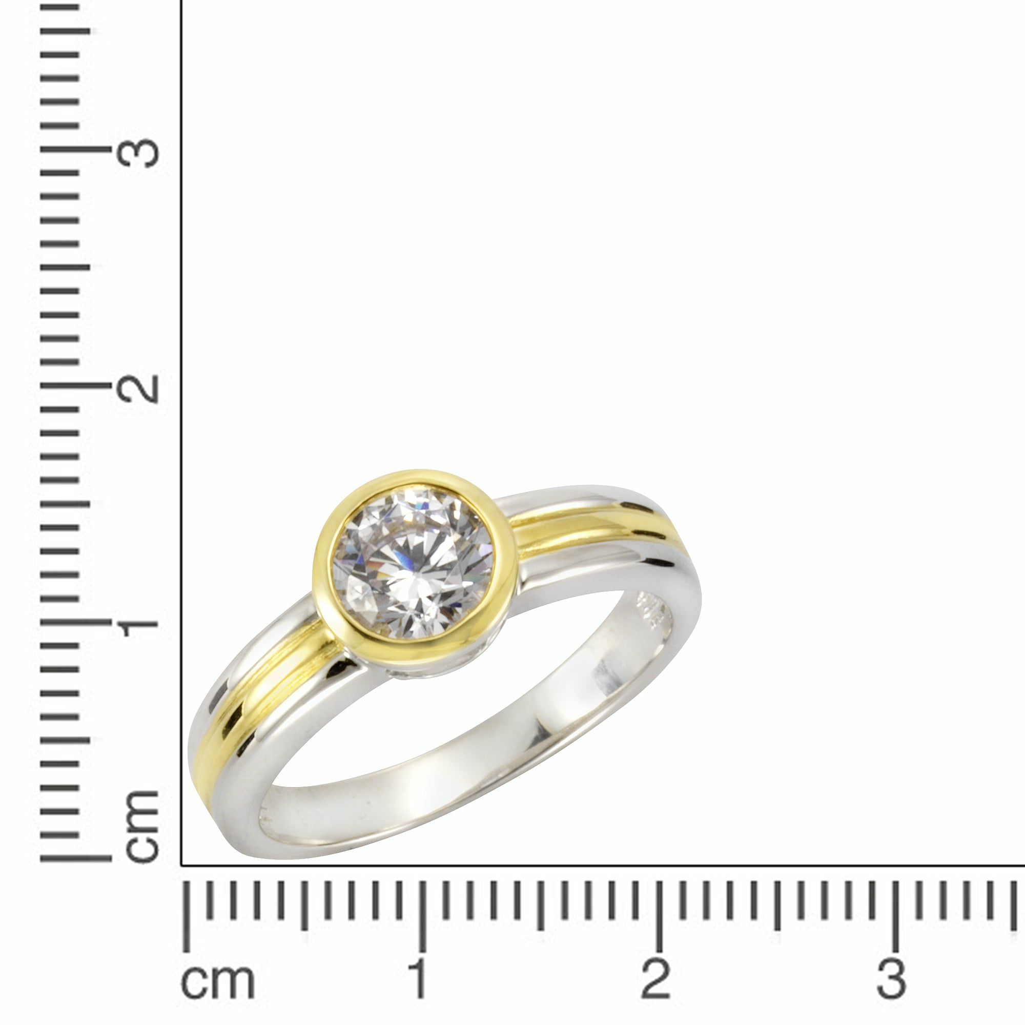 Celesta Silber 925 Sterling Silber zweifarbig Zirkonia Ring 41675996495966 Celesta Silber 925 Sterling Silber zweifarbig Zirkonia Ring 41675996495966